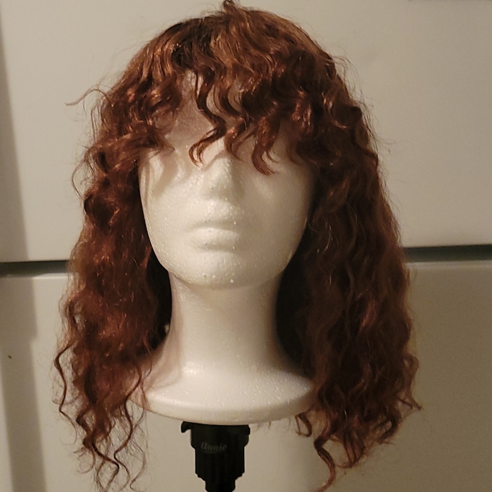 Mix color bob with bangs . BN Human hair